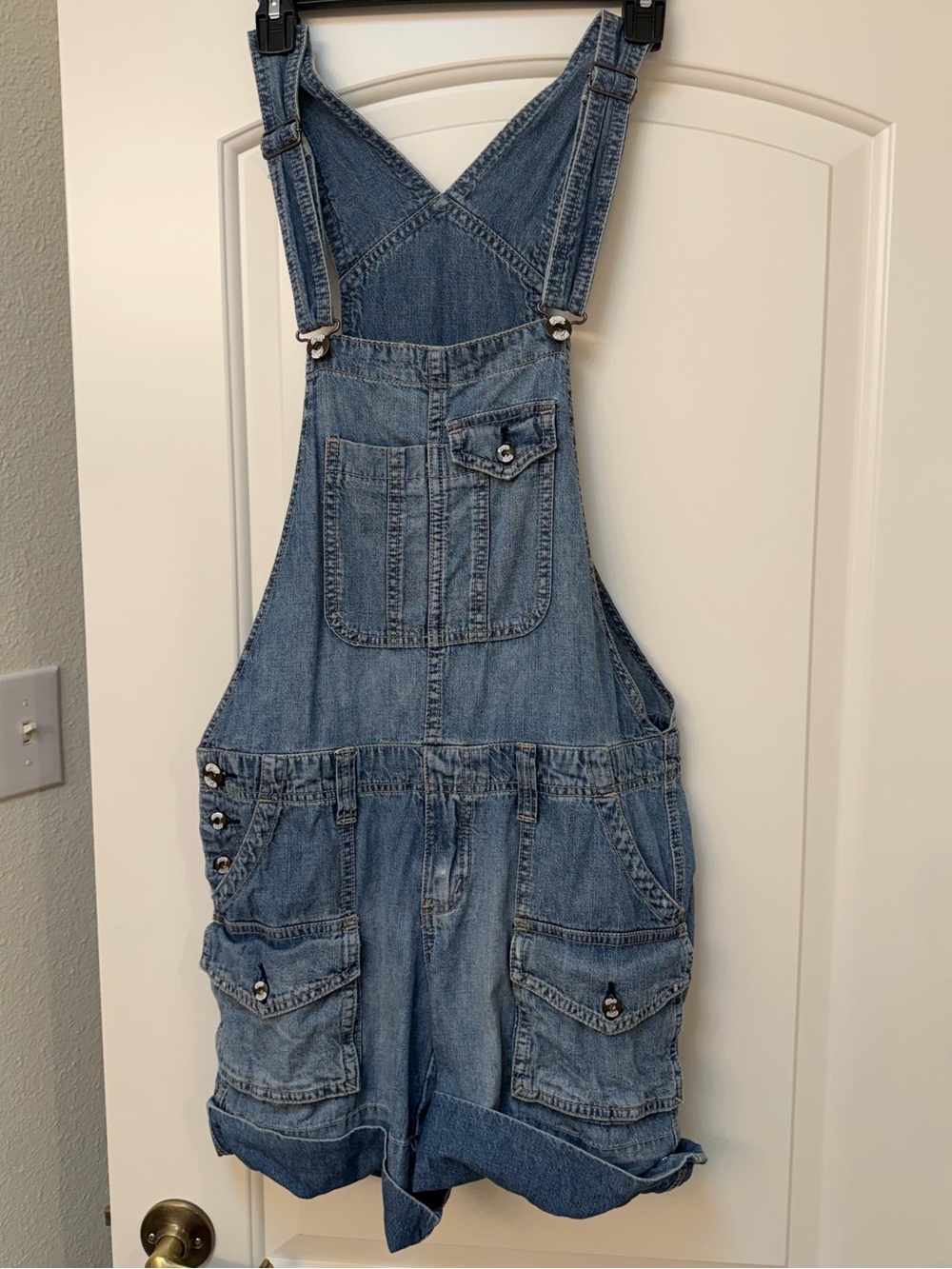 Joie Denim Overall Shorts - Light Blue Jean size 8